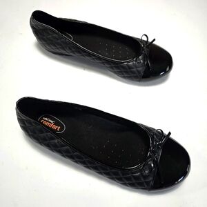 Quilted Ballet Flats - Black